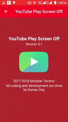 YouTube Play Screen off android App screenshot 4